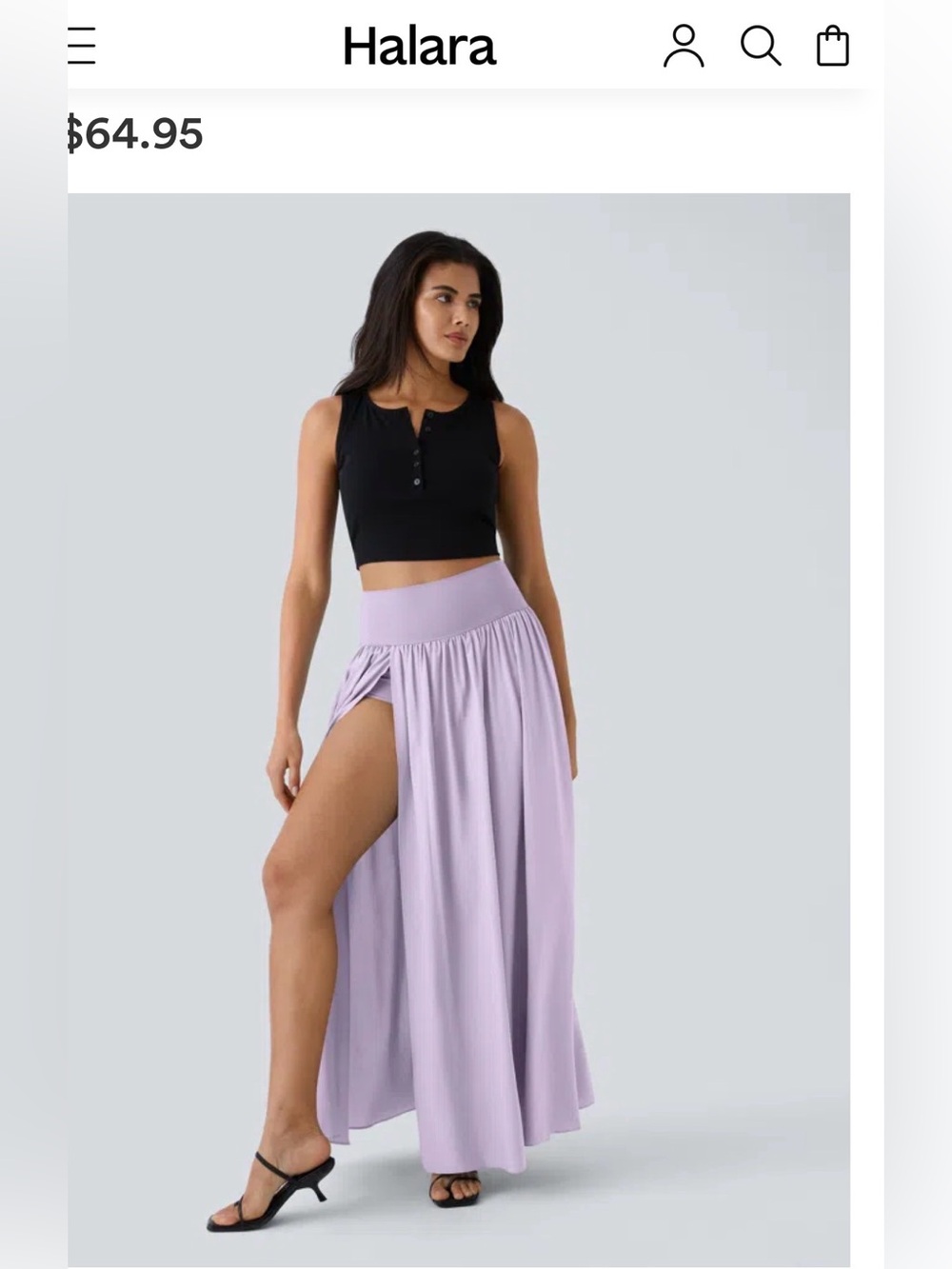 Lilac High-Slit Maxi Skirt - Womens